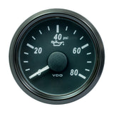 Manómetro de presión de aceite VDO SingleViu de 52 mm (2-1/16") - 80 PSI - 0-180 Ohm