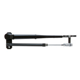 Brazo de limpiaparabrisas Marinco, pantográfico de acero inoxidable negro deluxe - ajustable de 12"-17"