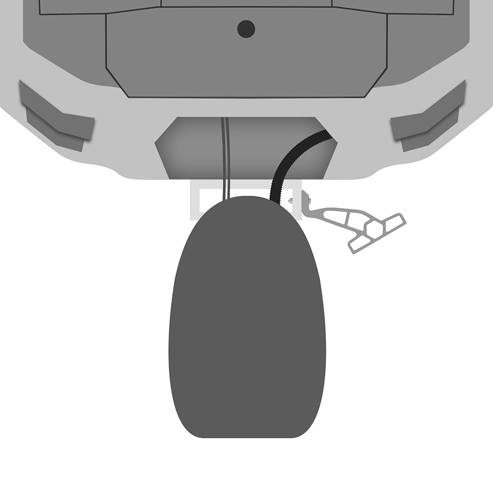 Adaptador de placa de motor Minn Kota Raptor - Estribor - Retranqueo de 2" - Elevación de 6" - Blanco