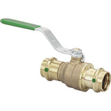 Válvula de bola Viega ProPress de 1-1/2" de bronce sin plomo con vástago de acero inoxidable - Conexión de doble prensado