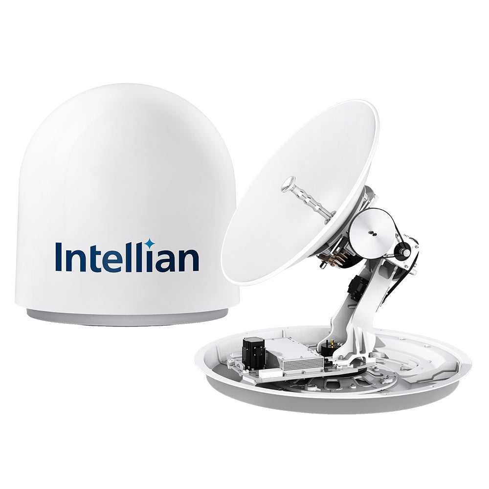 Sistema de antena VSAT marítima Intellian v60E de 65 cm en banda Ku - BUC único de 6 W con cable único - Ligero