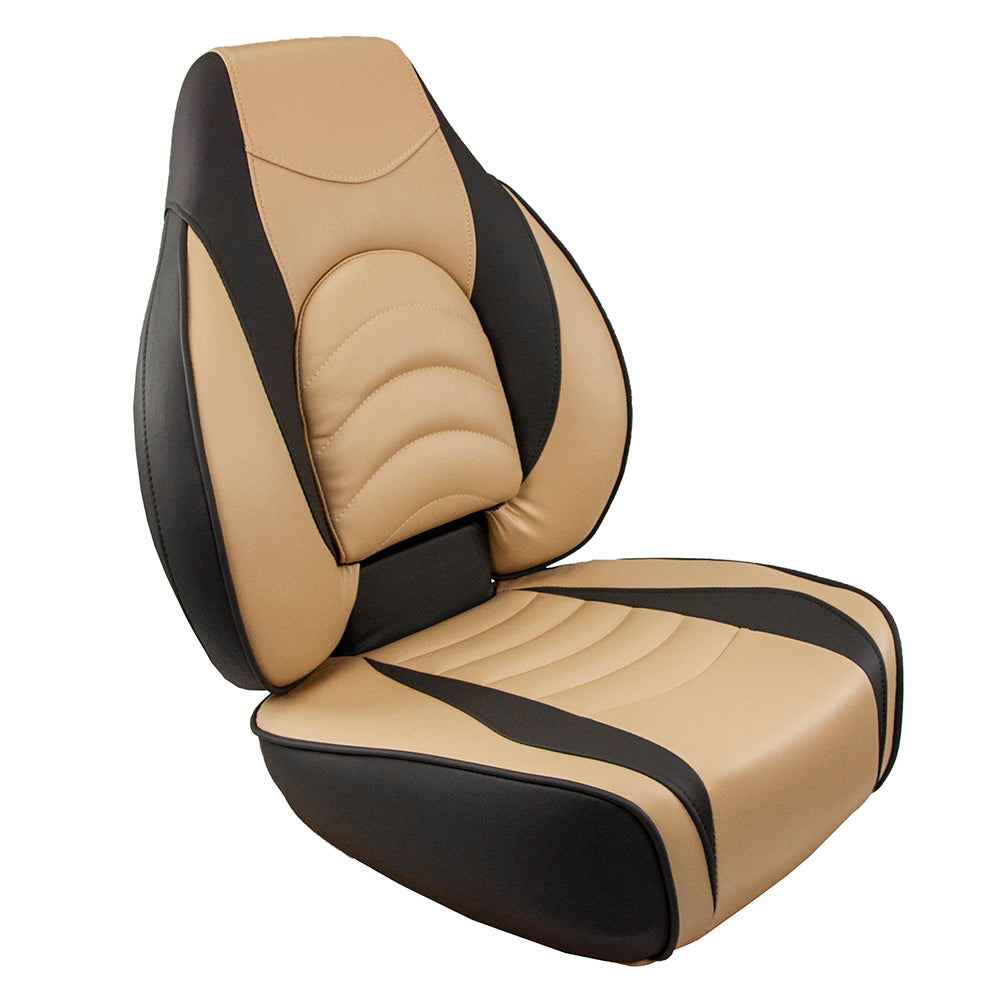 Asiento plegable de respaldo alto Springfield Fish Pro - Carbón/Bronceado