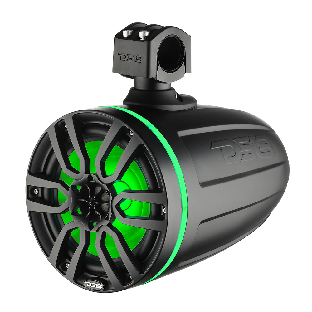 Altavoz de torre para wakeboard DS18 X Series HYDRO de 8" con luz LED RGB - 375W - Negro mate
