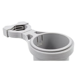 Portavasos Camco de montaje en riel con abrazadera - Pequeño para rieles de hasta 1-1/4" - Gris