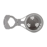 Portavasos Camco de montaje en riel con abrazadera - Pequeño para rieles de hasta 1-1/4" - Gris