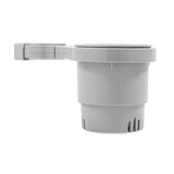 Portavasos Camco de montaje en riel con abrazadera - Pequeño para rieles de hasta 1-1/4" - Gris