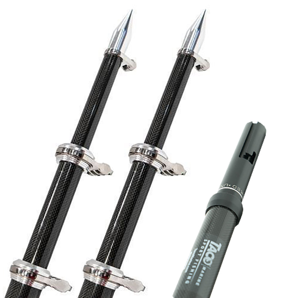 Tangones telescópicos de fibra de carbono TACO de 20' con sistema Twist & Lock para bases GS-450, GS-500 y GS-1000 - Negro