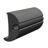 Perfil de protección (rub rail) de vinilo flexible negro TACO, 1-1/16" x 1-7/8", 50' de largo