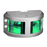 Lopolight Serie 200-018 - Luz de navegación doble apilada - 2MN - Montaje vertical - Verde - Carcasa plateada