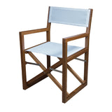 Silla de director Whitecap con tela Batyline blanca - Teca