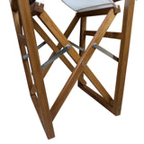 Silla de director Whitecap con tela Batyline blanca - Teca