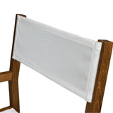 Silla de director Whitecap con tela Batyline blanca - Teca