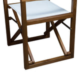 Silla de director Whitecap con tela Batyline blanca - Teca