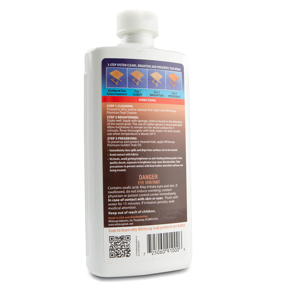 Abrillantador de teca premium Whitecap - 16 oz