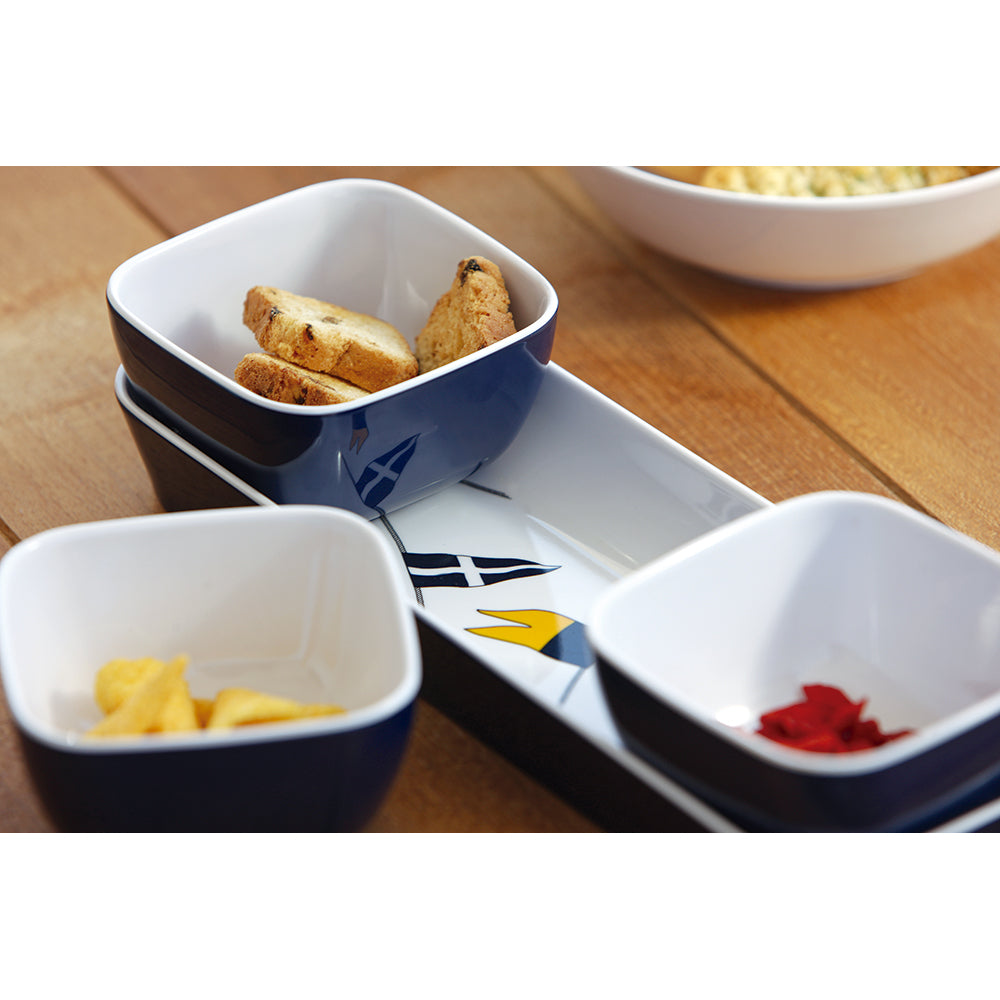 Set de snacks de melamina Marine Business - REGATA - Set de 4