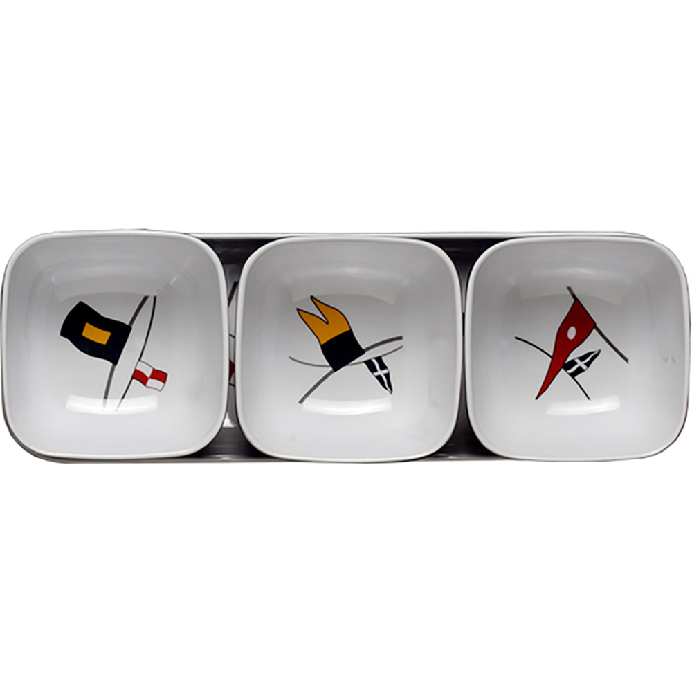 Set de snacks de melamina Marine Business - REGATA - Set de 4