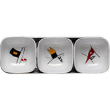 Set de snacks de melamina Marine Business - REGATA - Set de 4