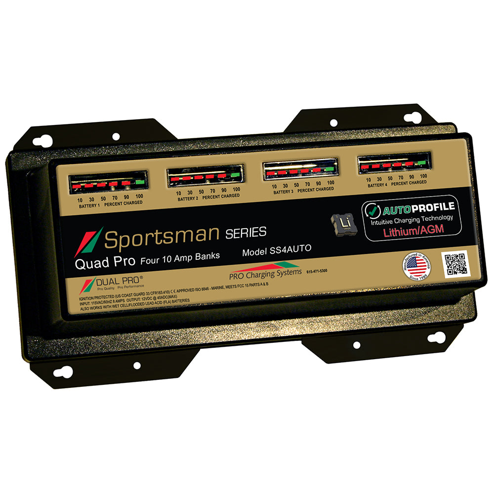 Dual Pro SS4 Auto 40A - Cargador de baterías de 4 bancos para litio/AGM