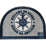 Felpudo antideslizante de media luna Marine Business WELCOME ON BOARD - Azul/Gris