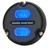 Luz subacuática Hella Marine Apelo A1 azul/blanca - 1800 lúmenes - Carcasa negra - Lente color carbón