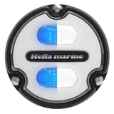 Luz subacuática Hella Marine Apelo A1 azul/blanca - 1800 lúmenes - carcasa negra - lente blanca