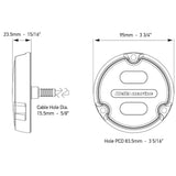 Luz subacuática Hella Marine Apelo A1 RGB - 1800 lúmenes - Carcasa negra - Lente color carbón