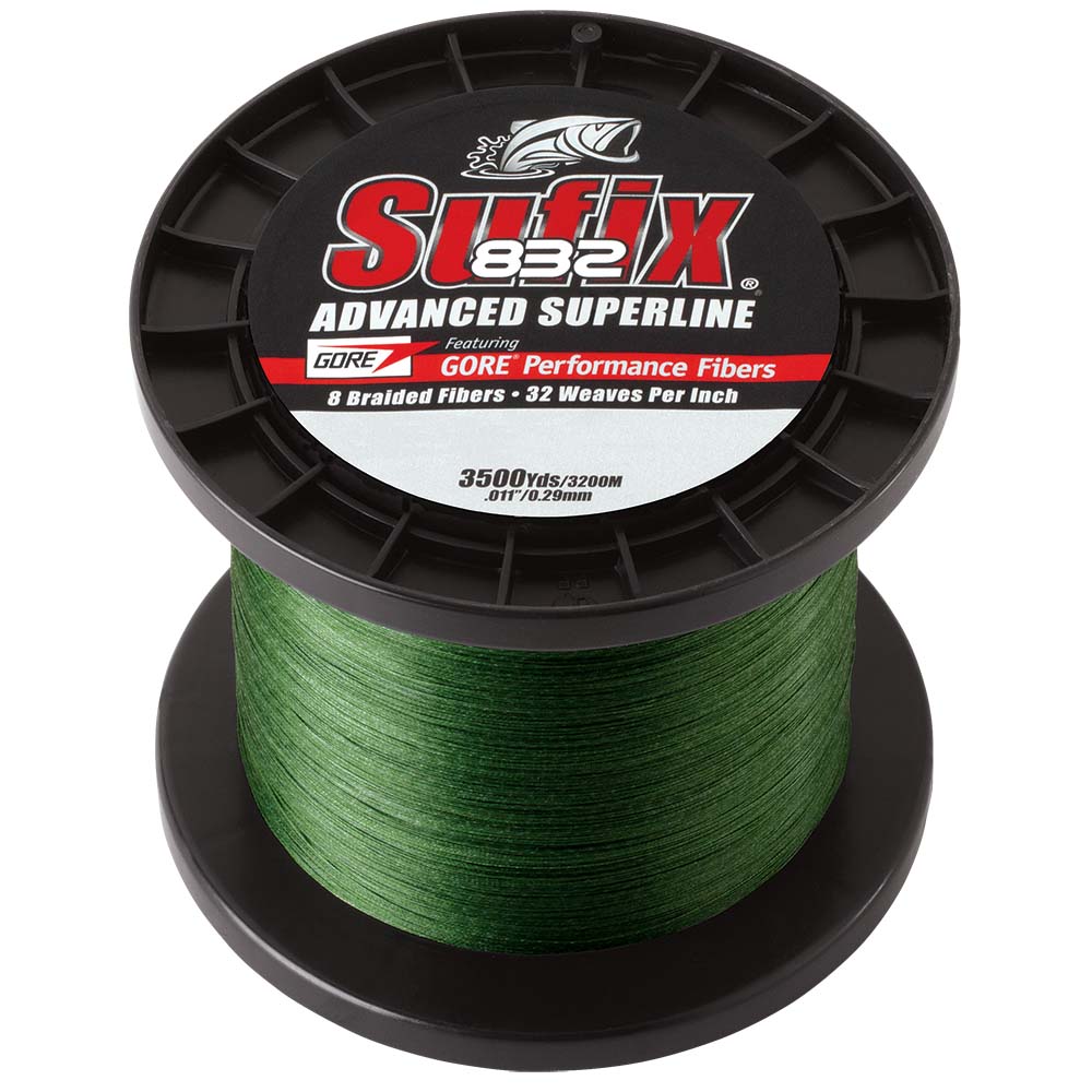 Sufix 832® Advanced Superline® Braid - 6lb - Verde de baja visibilidad - 3500 yardas