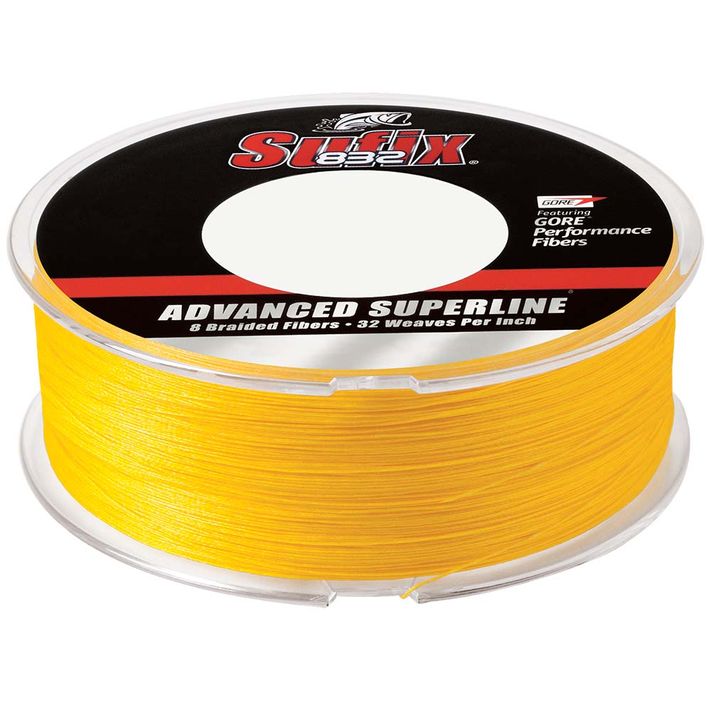 Sufix 832® Advanced Superline® Braid - 20 lb - Amarillo de alta visibilidad - 600 yardas