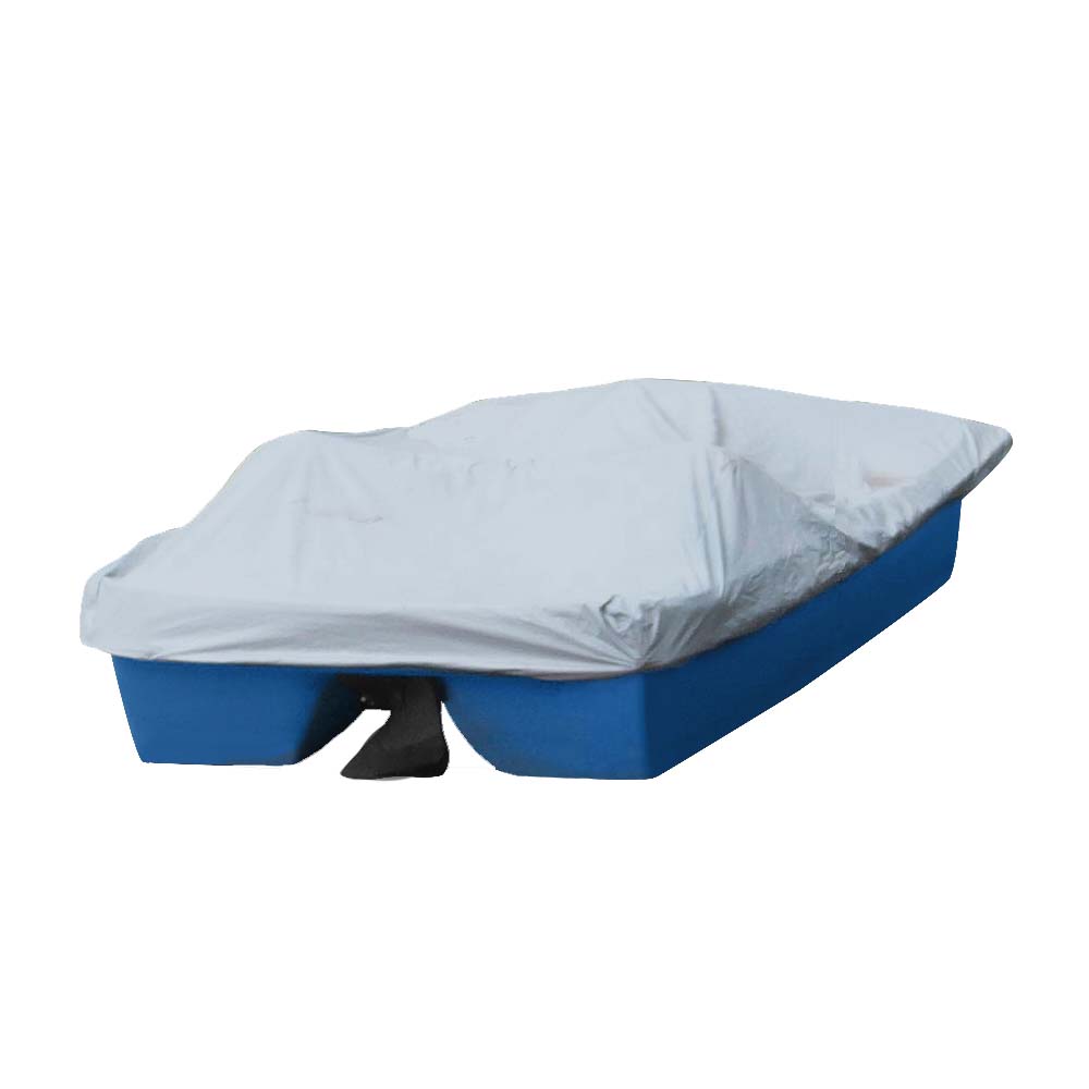 Cubierta para bote Carver Poly-Flex II de ajuste personalizado para botes de pedales de 5 asientos y 7'8" - Gris