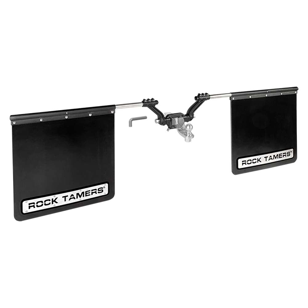 Sistema de guardabarros ROCK TAMERS de 2" - Negro mate/acero inoxidable