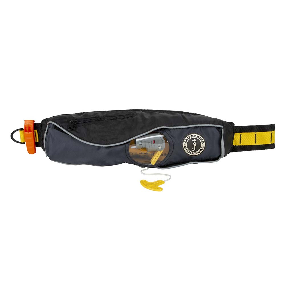Riñonera inflable Mustang Fluid 2.0 - Negro/Gris - Manual