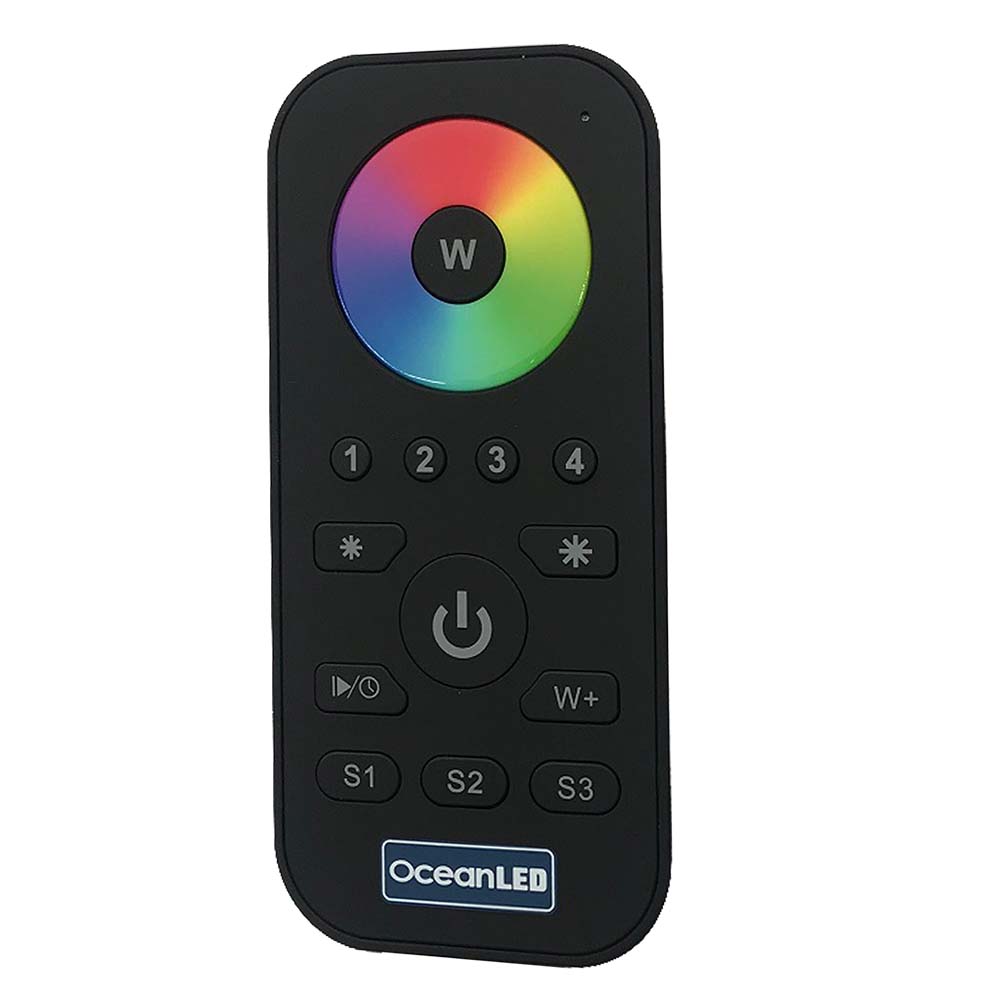 Mando a distancia y funda OceanDMX de OceanLED colores 915MHz