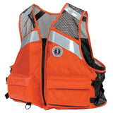 Chaleco de malla industrial Mustang - Naranja - Pequeño/Mediano