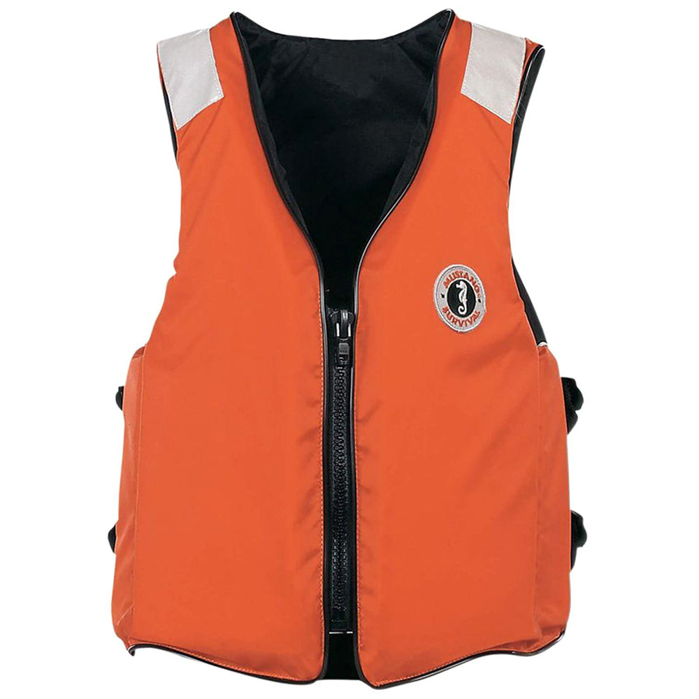 Chaleco salvavidas industrial Mustang Classic con cinta SOLAS - Naranja - XXL