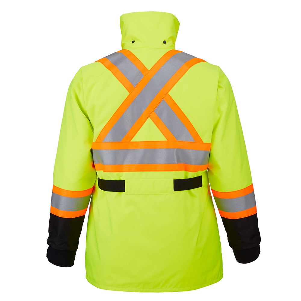 Abrigo de flotación Mustang Classic - Amarillo/Verde fluorescente/Negro - Mediano