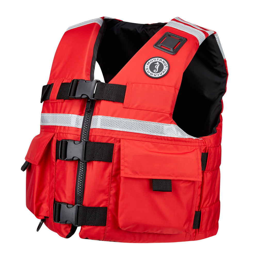 Chaleco Mustang SAR con cinta reflectante SOLAS - Rojo - XXXL