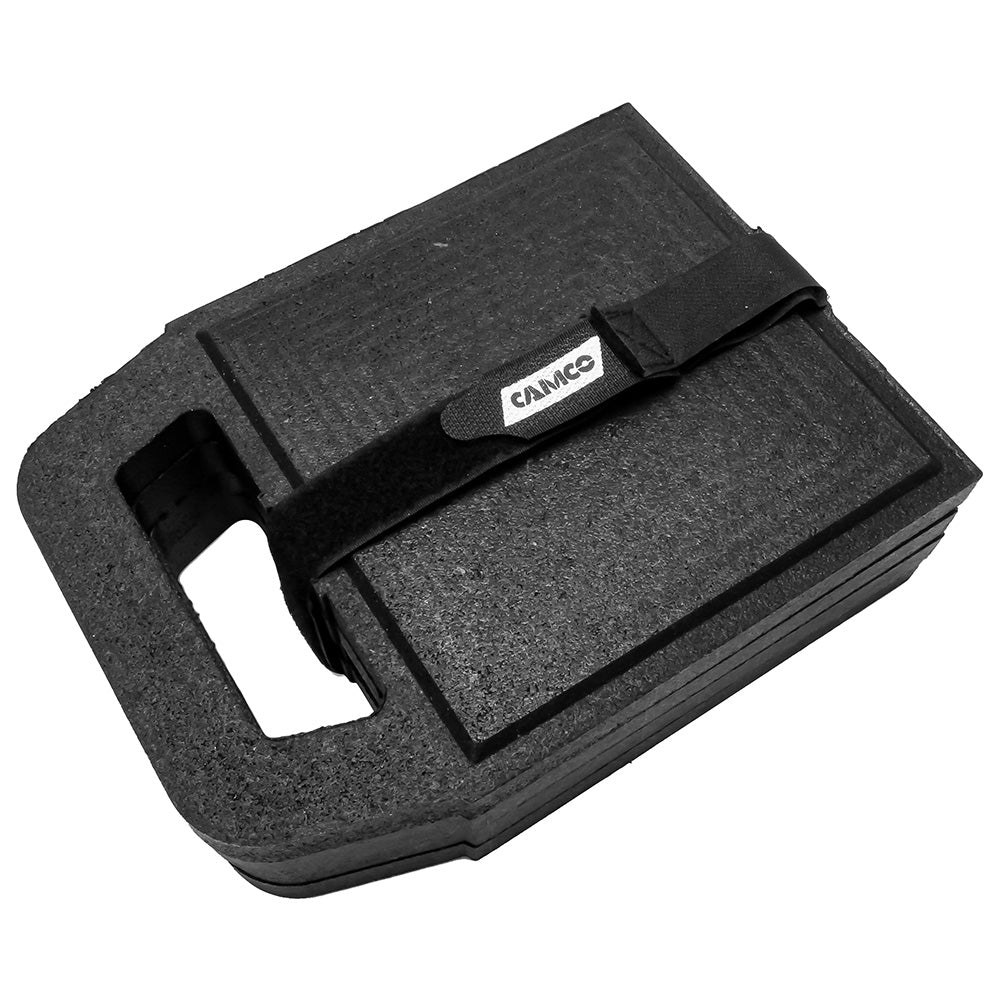 Almohadillas estabilizadoras para gatos Camco - Caucho - 6.2" x 6.2" *Paquete de 4