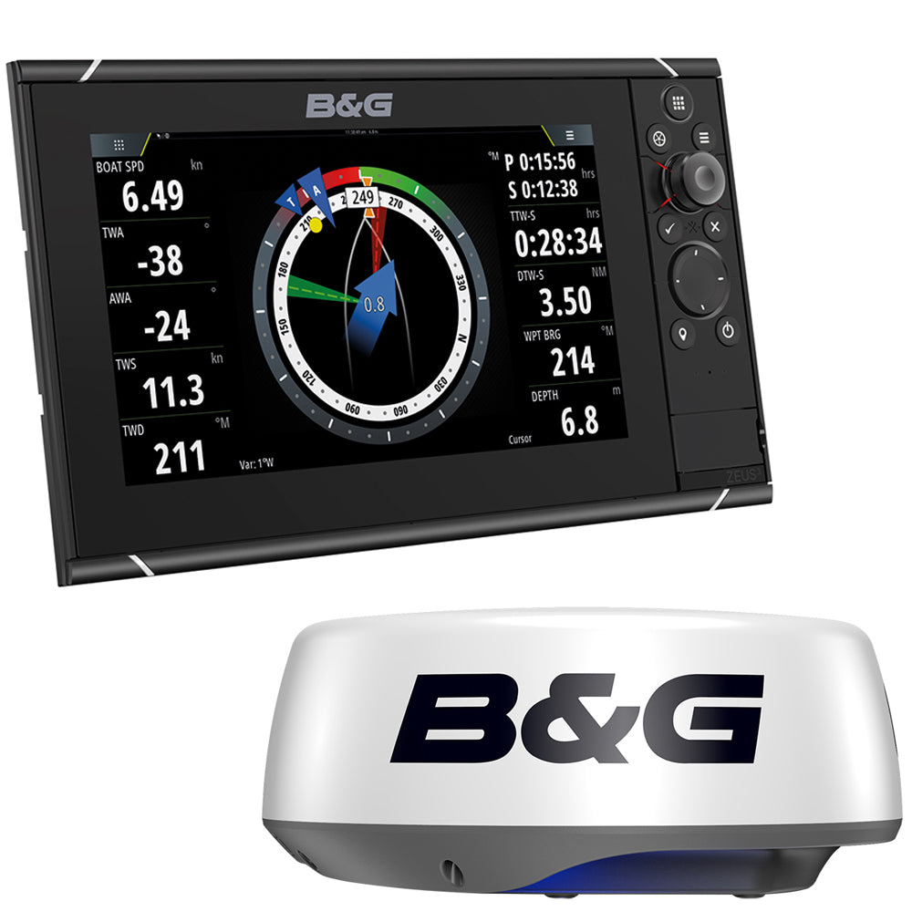 Pantalla multifunción de navegación B&G Zeus™ 3S 12 Combo con radar HALO20+ de 20" - Sin puerto de salida de video HDMI