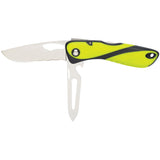 Cuchillo náutico Wichard - Hoja dentada - Grillete/Punzón - Fluorescente