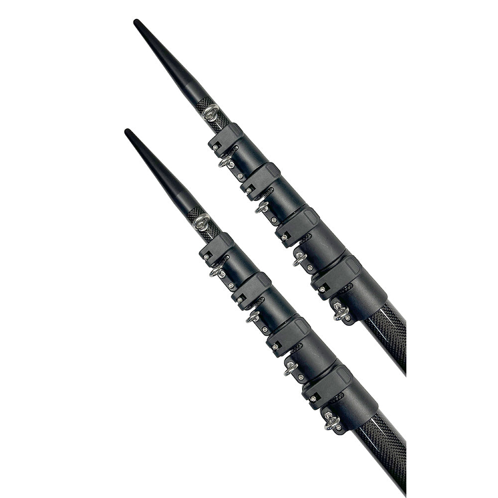 Tangones telescópicos de fibra de carbono de 26' de Lee para tubos de acero inoxidable de 2"
