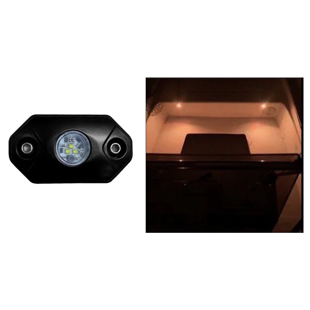 Luz de acento para roca Black Oak - Ámbar - Carcasa negra