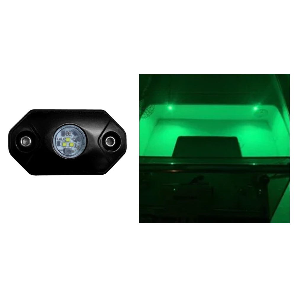 Luz de acento para rocas Black Oak - Verde - Carcasa negra
