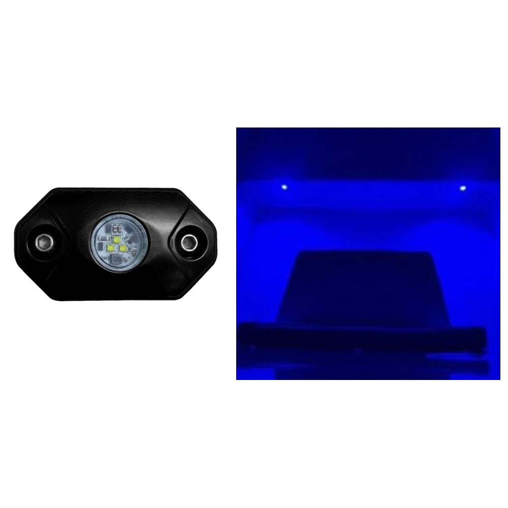 Luz de acento para roca Black Oak - Azul - Carcasa negra