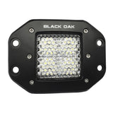 Luz LED empotrada de 2" Black Oak - Óptica de inundación - Carcasa negra - Serie Pro 3.0