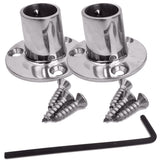 Kit de un par de patas NavPod: patas de acero inoxidable para tubería de 1″ de diámetro (base circular)