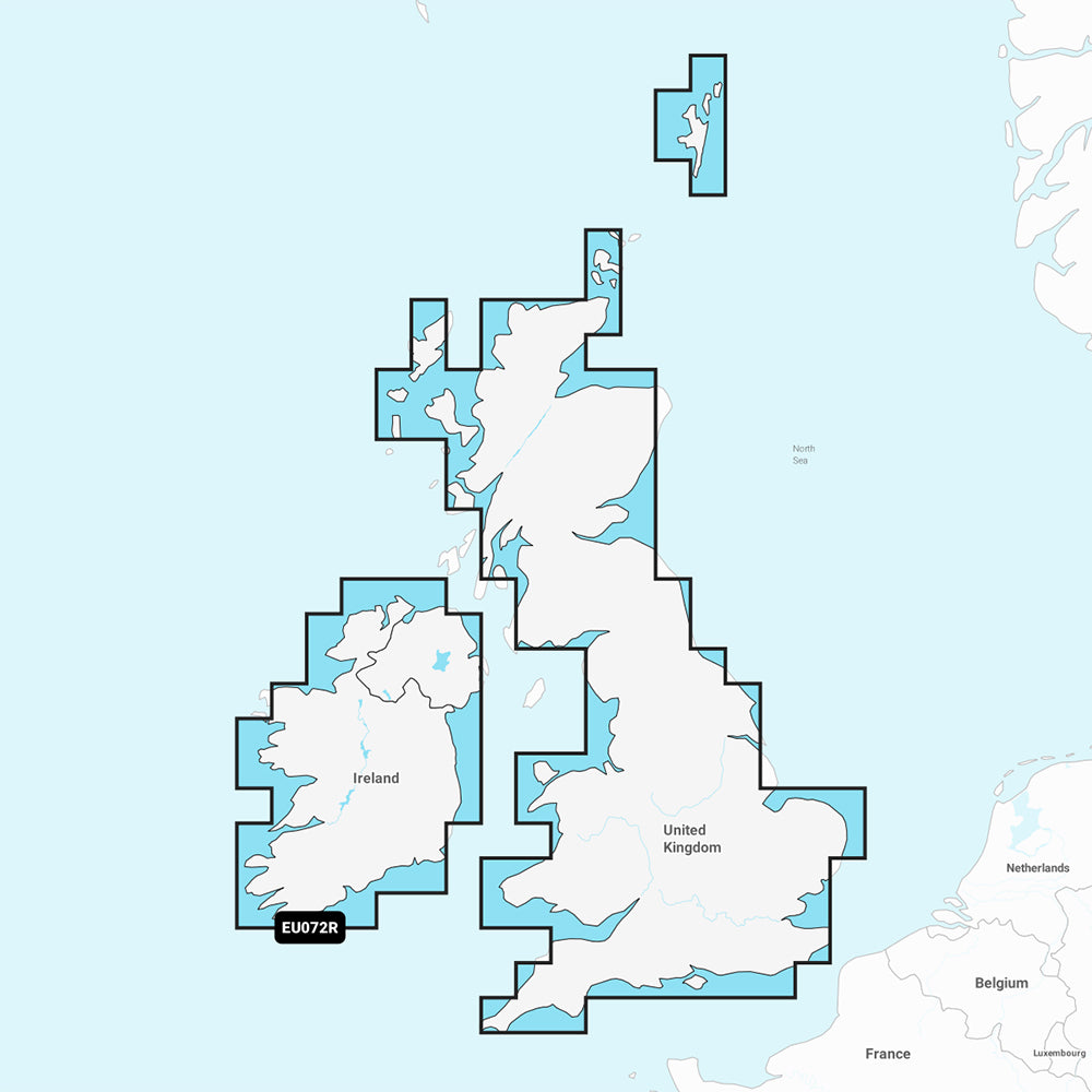 Garmin Navionics+ NSEU072R - Lagos y ríos del Reino Unido e Irlanda - Carta náutica