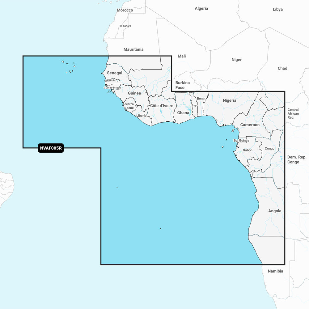 Garmin Navionics Vision+ NVAF005R - África, Oeste - Carta náutica