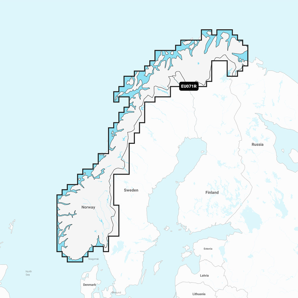 Garmin Navionics Vision+ NVEU071R - Noruega, Lagos y Ríos - Carta Náutica de Aguas Interiores