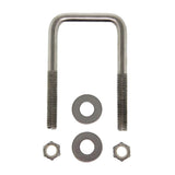Perno en U de zinc C.E. Smith 7/16"-14 X 3-1/8" X 3" con arandelas y tuercas - Cuadrado