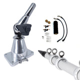 Sistema de montaje superior Tigress XD Bay Series - 15' - Tangones de aluminio plateado Kit de aparejo de lujo